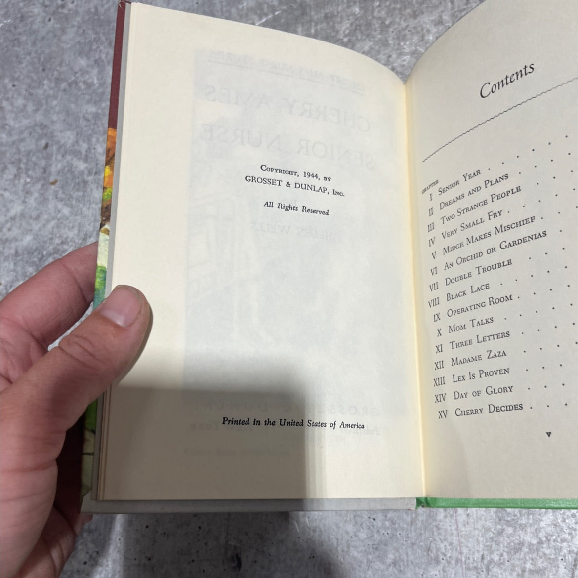 cherry ames senior nurse book, by helen wells, 1944 Hardcover image 3