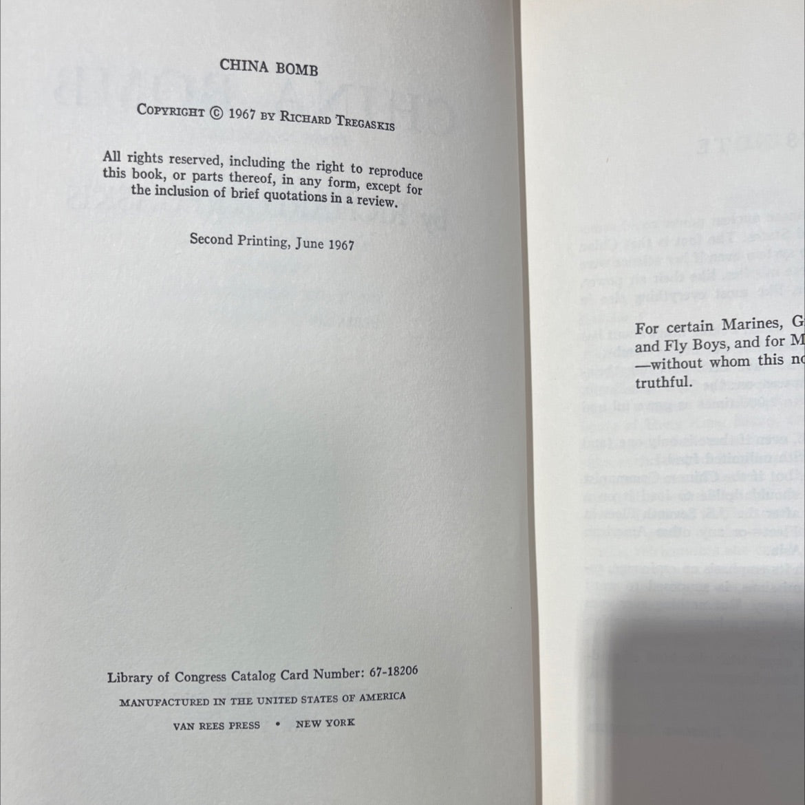 china bomb book, by richard tregaskis, 1967 Hardcover image 3