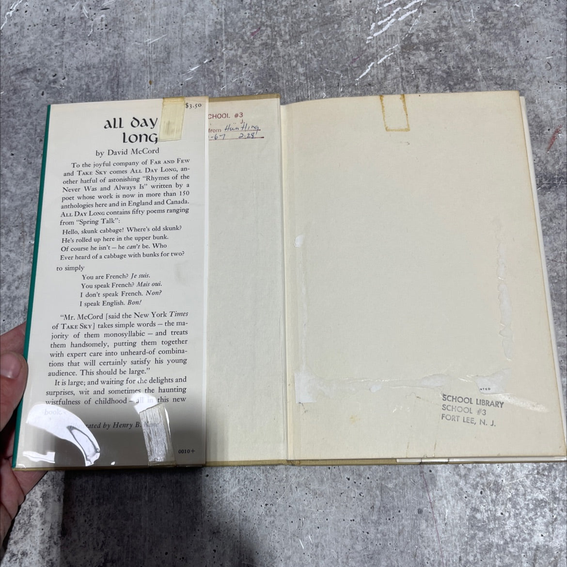 cita all day long fifty rhymes of the never was and always is book, by David McCord, 1966 Hardcover image 4