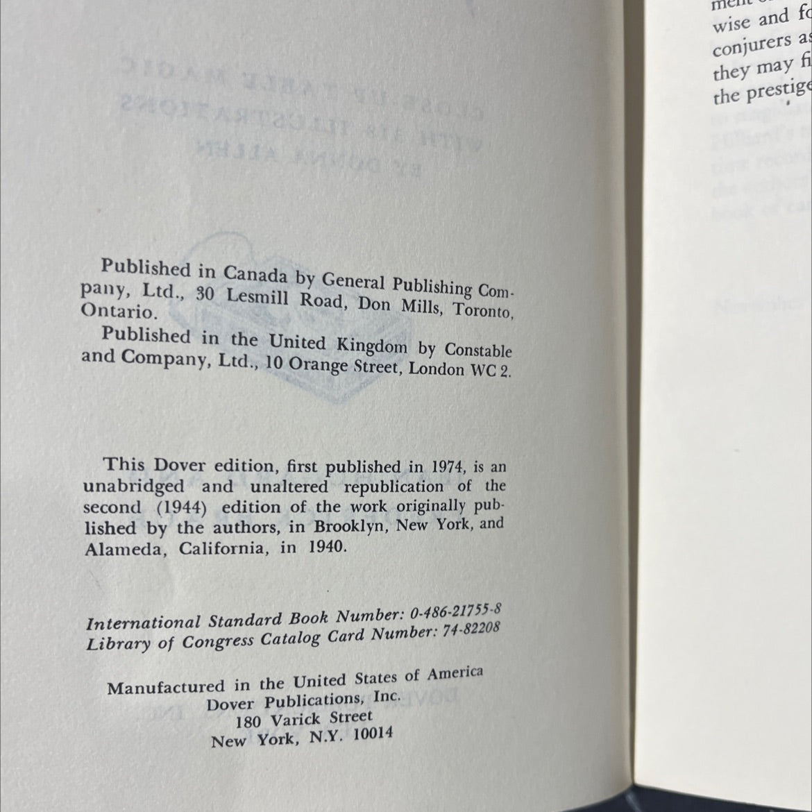 close-up table magic with 318 illustrations book, by jeab hugard and frederick braue, 1974 Paperback image 3