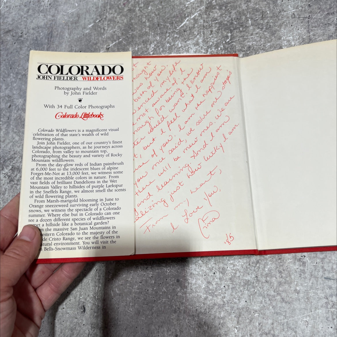 colorado john fielder wildflowers book, by John Fielder, 1985 Hardcover image 4