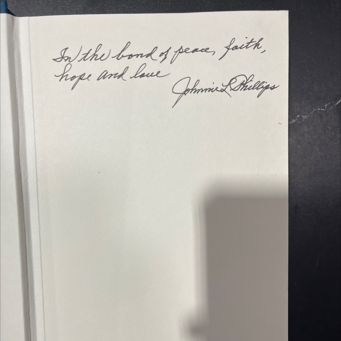 SIGNED comments on paul's letter to the saints at ephesus book, by johnnie l. phillips, 1993 Hardcover image 4