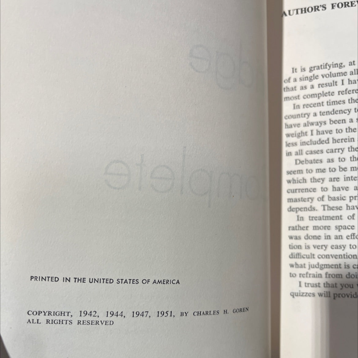 contract bridge complete book, by charles h. goren, 1951 Hardcover image 3