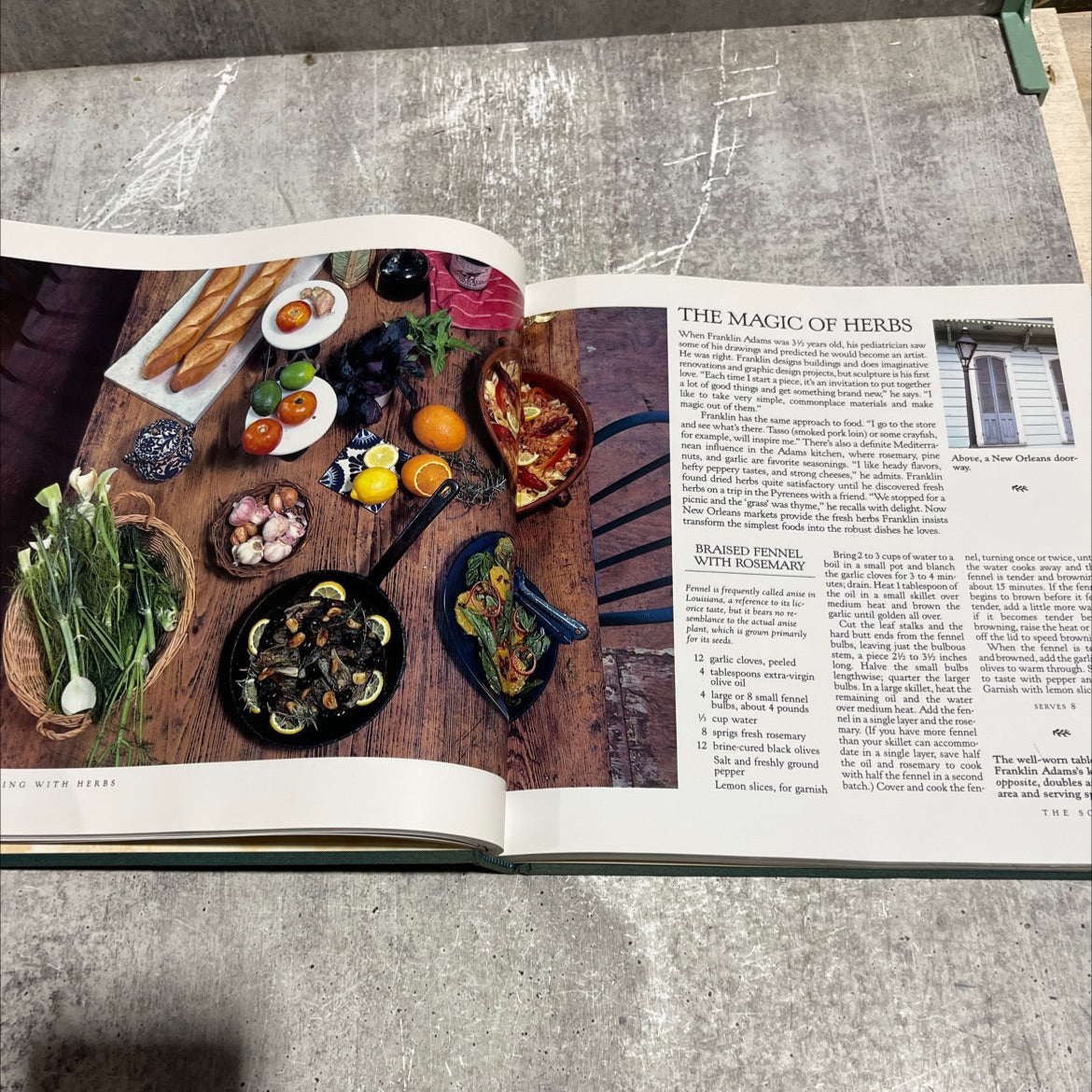 cooking with herbs book, by emelie tolley and chris mead, 1989 Hardcover image 4
