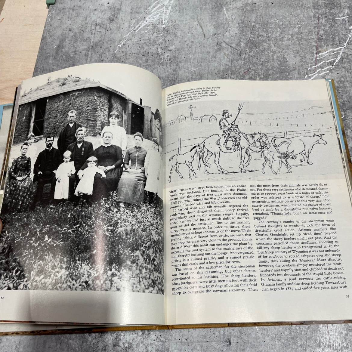 cowboys the real story of cowboys and cattlemen book, by Royal B. Hassrick, 1974 Hardcover image 4