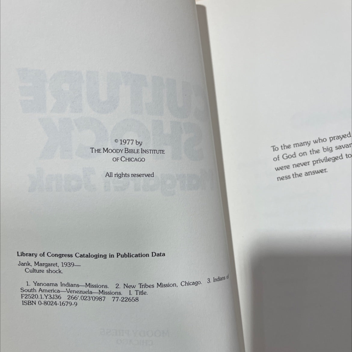 culture shock book, by margaret jank, 1977 Hardcover, Vintage image 3