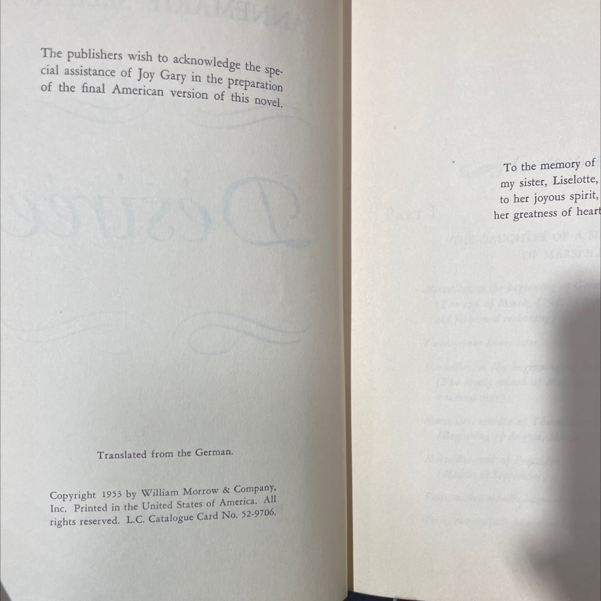 désirée book, by annemarie selinko, 1953 Hardcover image 3
