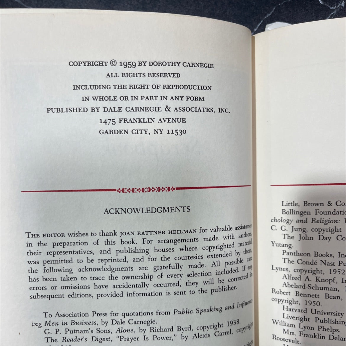 dale carnegie's scrapbook a treasury of the wisdom of the ages book, by dale carnegie, 1959 Hardcover, Vintage image 3
