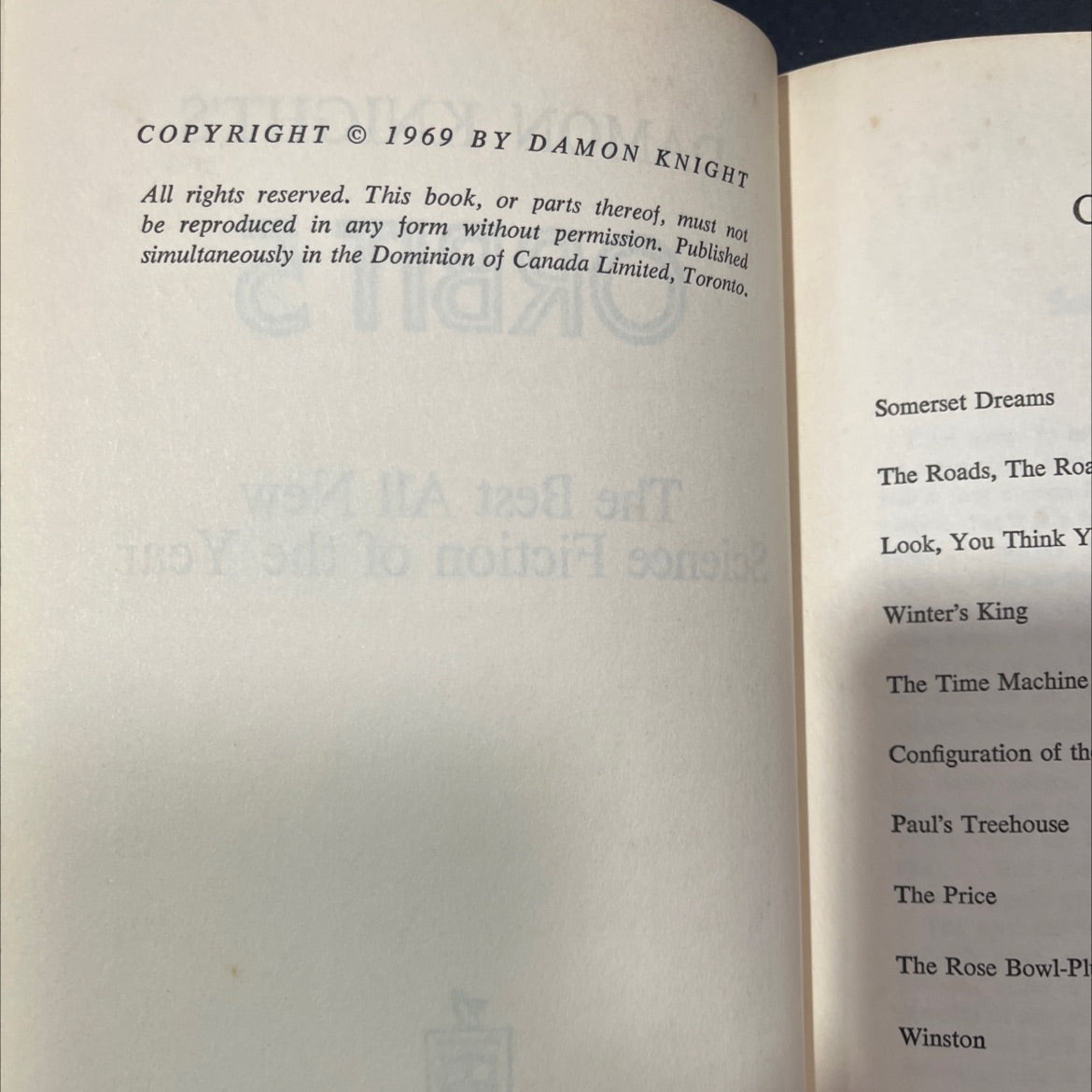damon knight's orbit 5 the best all new science fiction of the year book, by damon knight, 1969 Hardcover image 3