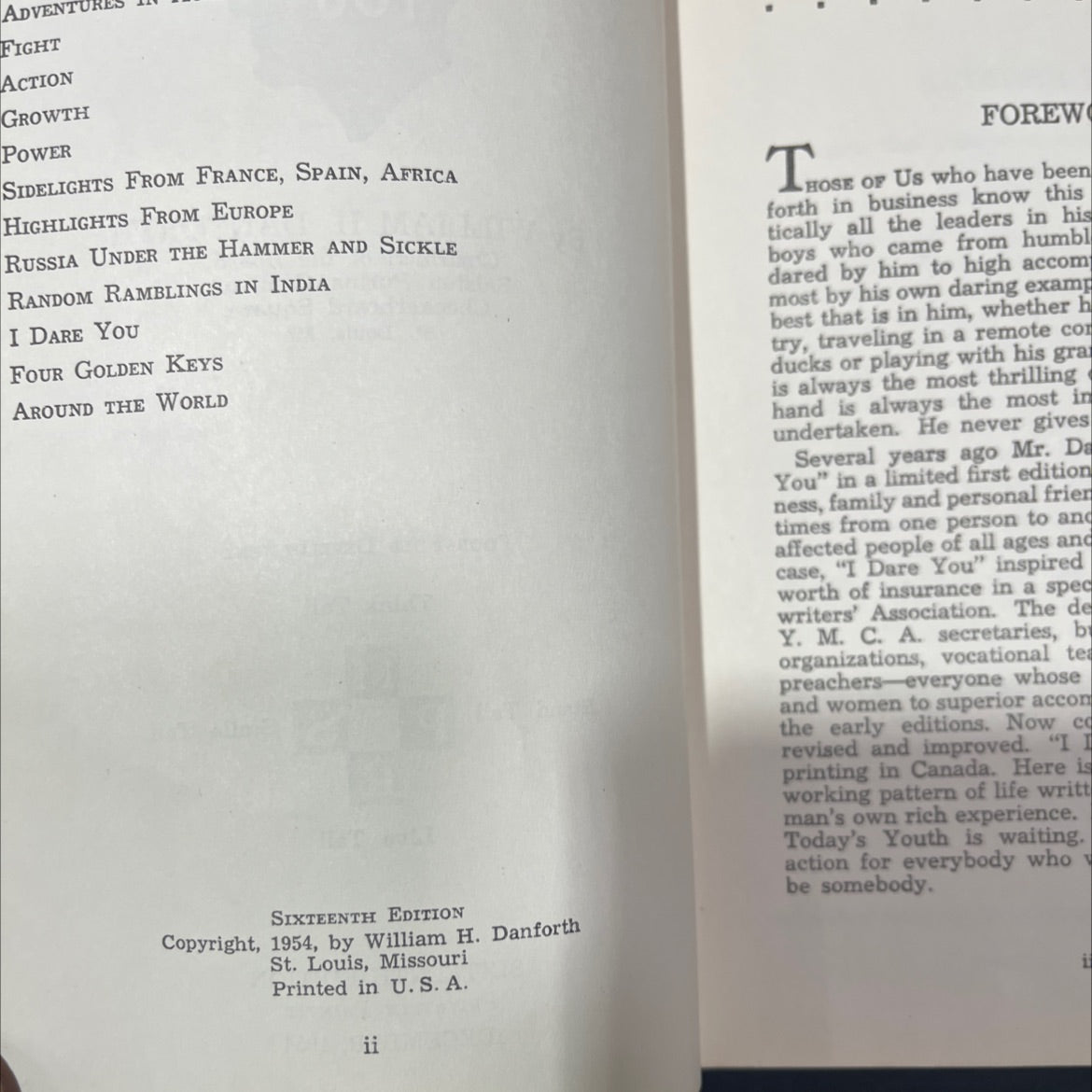 dare you! book, by william h. danforth, 1954 Hardcover image 3