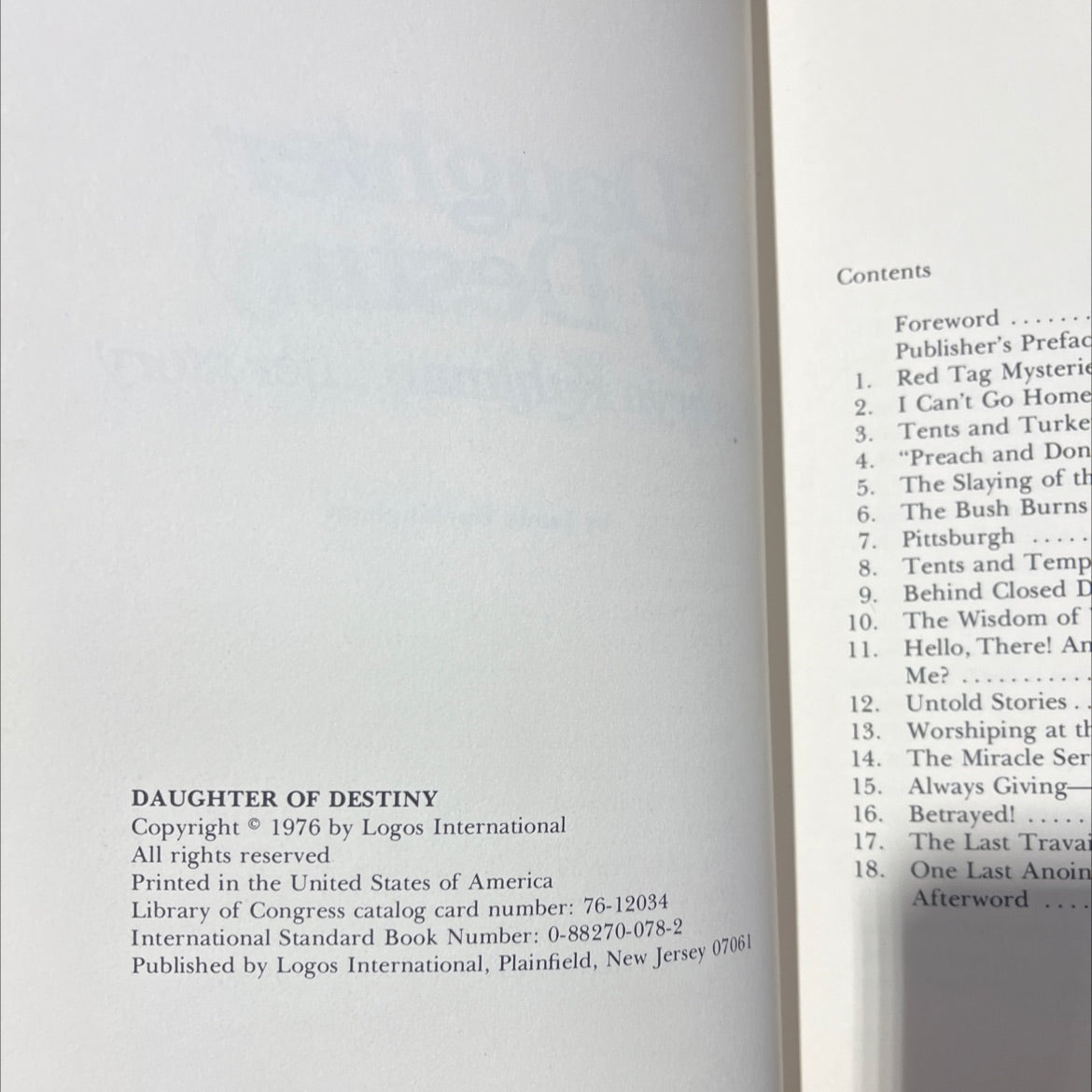 daughter of destiny book, by jamie buckingham, 1976 Hardcover image 3