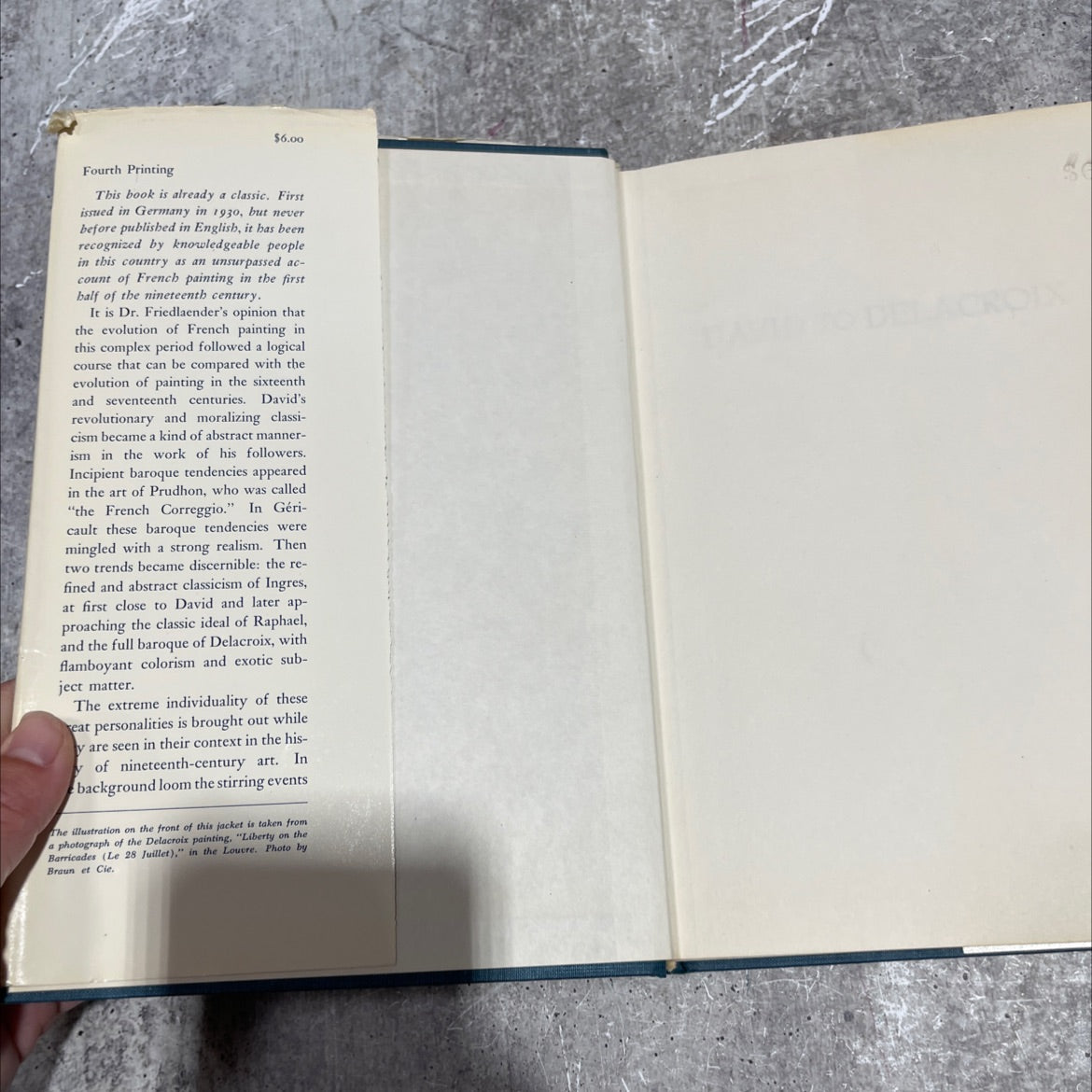 david to delacroix book, by walter friedlaender, 1966 Hardcover image 4
