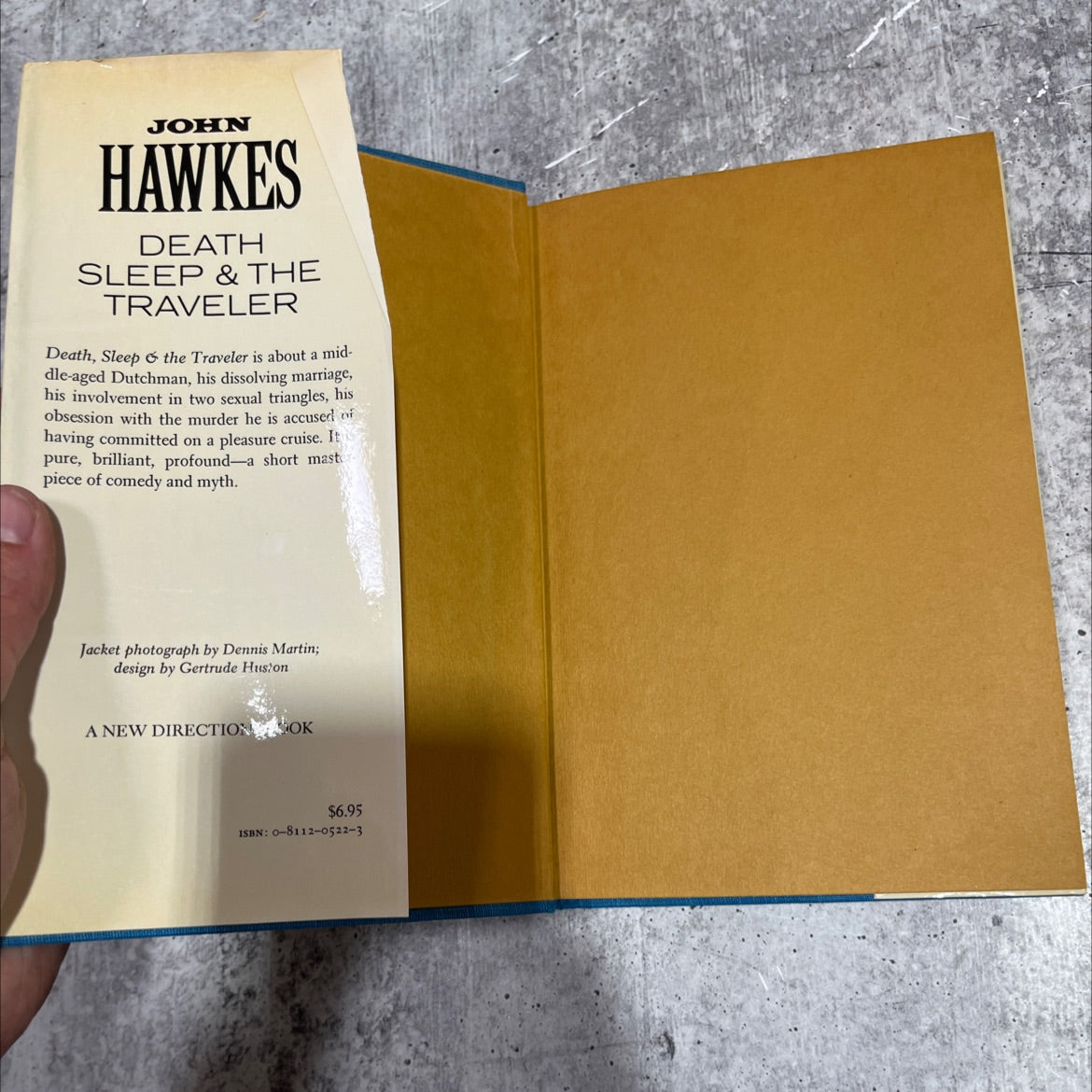 death, sleep & the traveler book, by John Hawkes, 1974 Hardcover image 4