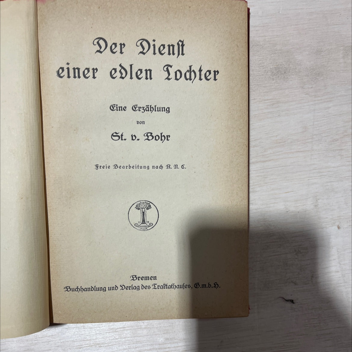 der dienst einer edlen tochter eine erzählung von st. v. bohr freie bearbeitung nach r. n. c. book, by st. v. bohr, image 3