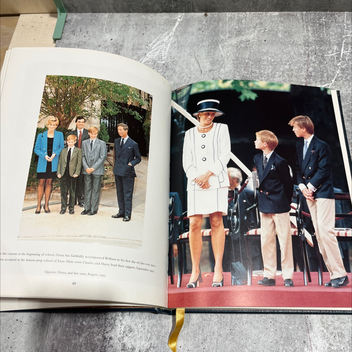 diana princess of wales book, by Martine Kurz and Christine Gauthey, 1997 Leather image 4