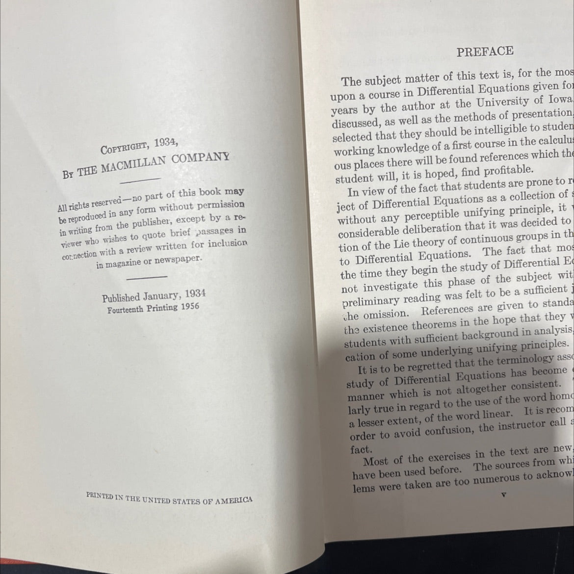 differential equations book, by nelson bush conkwright, 1956 Hardcover image 3