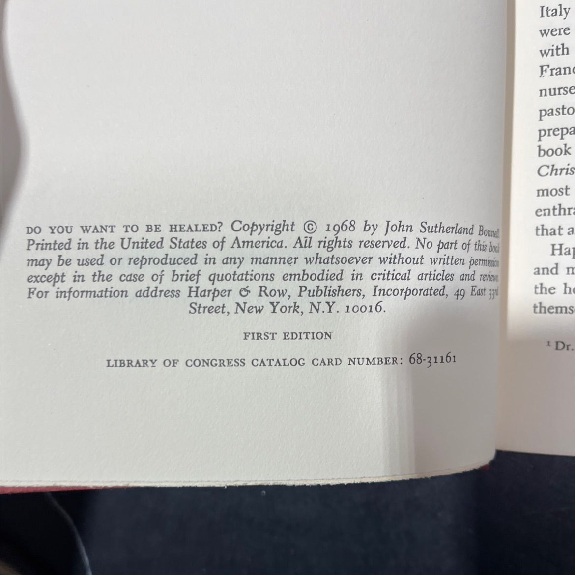 do you want to be healed? book, by John Sutherland Bonnell, 1968 Hardcover image 3