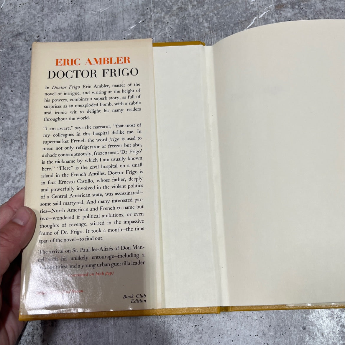 doctor frigo book, by eric ambler, 1974 Hardcover image 4