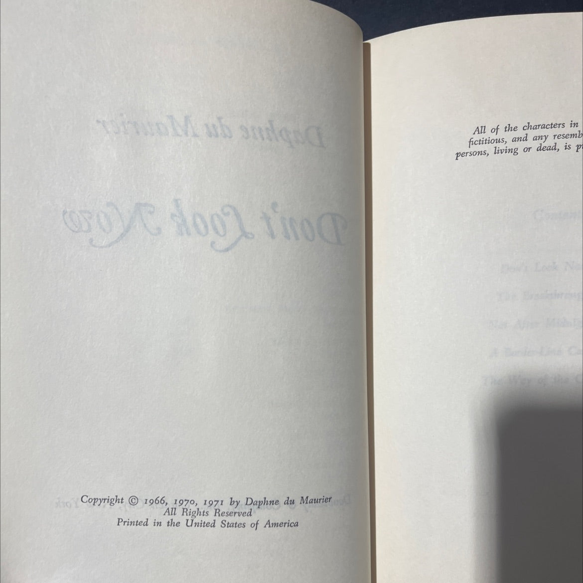 don't look now book, by Daphne du Maurier, 1971 Hardcover image 3