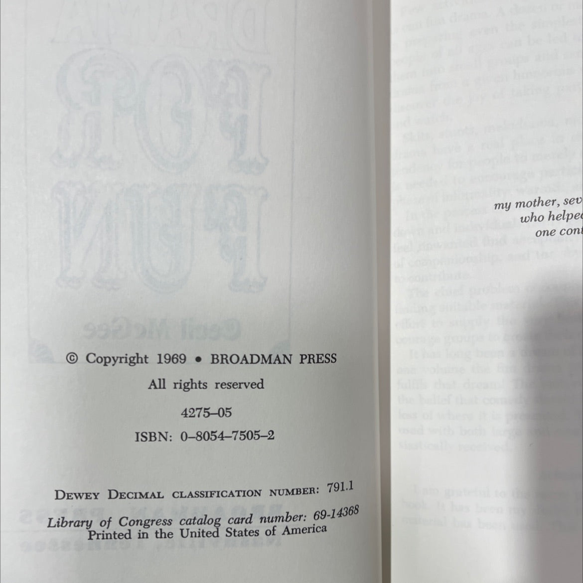 drama for fun book, by cecil mcgee, 1969 Hardcover, Vintage image 3