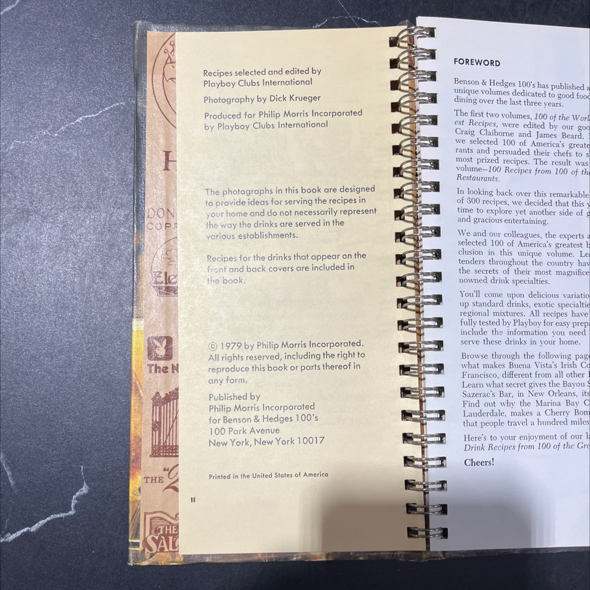 drink recipes from 100 of the greatest bars book, by Playboy Clubs International, 1979 Hardcover image 3