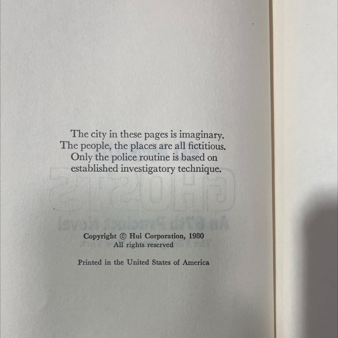 ed mcbain ghosts book, by ed mcbain, 1980 Hardcover image 3