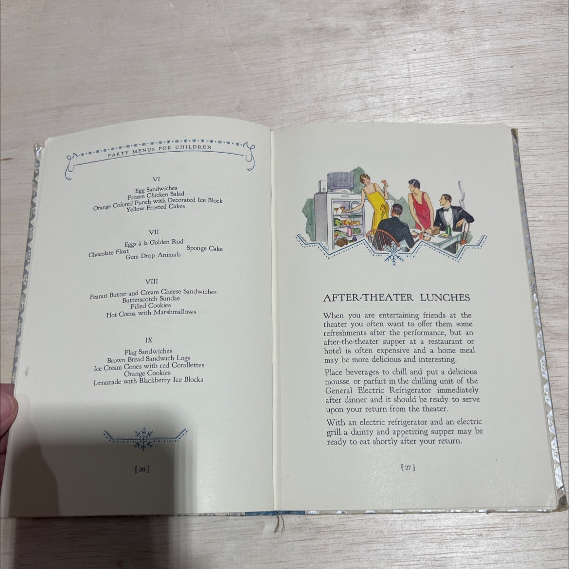 electric refrigerator menus and recipes book, by miss alice bradley, 1928 Hardcover image 4