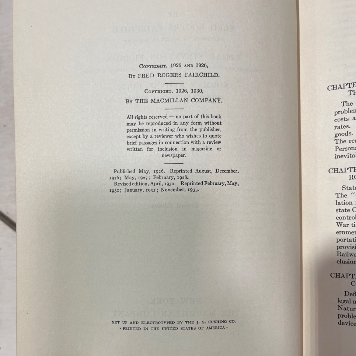 elementary economics book, by fred rogers fairchild, edgar stevenson furniss, norman sydney buck, 1933 Hardcover, image 3