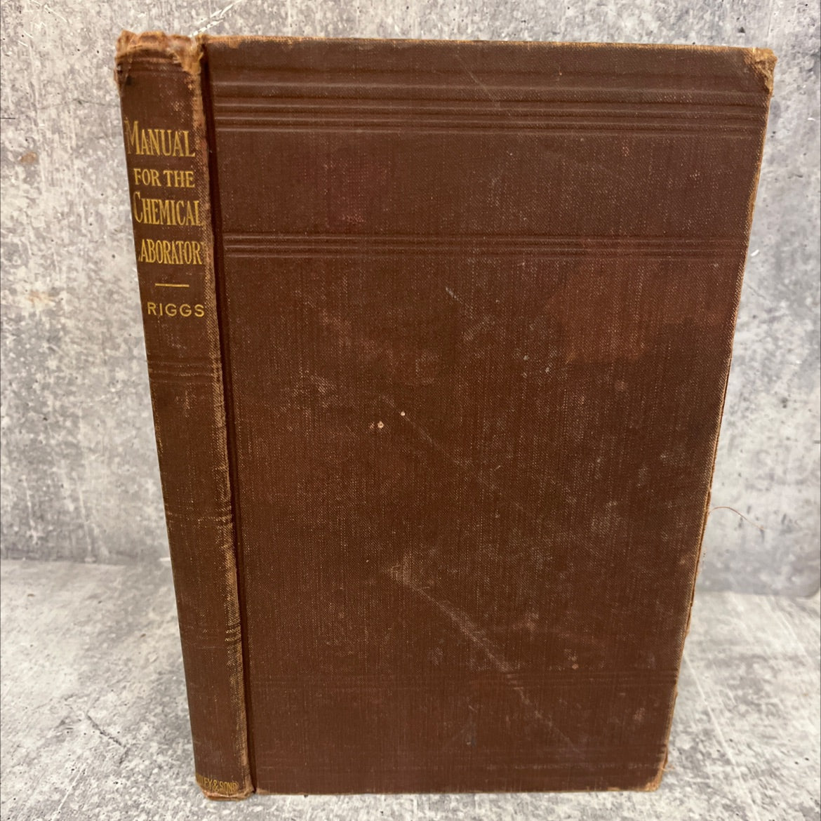 elementary manual for the chemical laboratory book, by louis warner riggs, 1904 Hardcover, Antique image 1