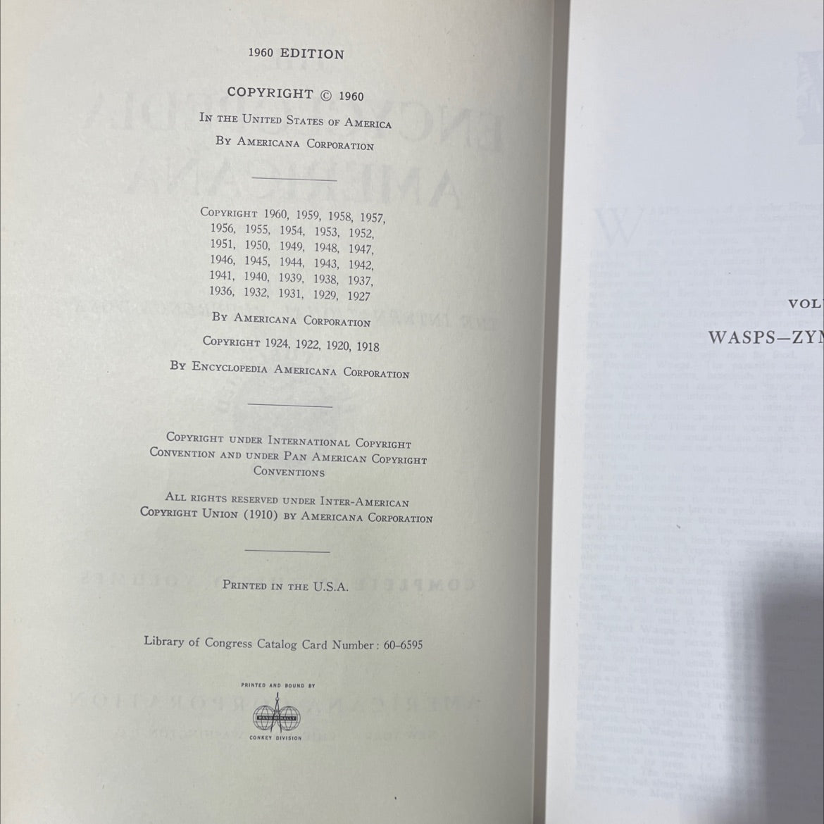 encyclopedia americana book, by americana corporation, 1960 Hardcover image 3