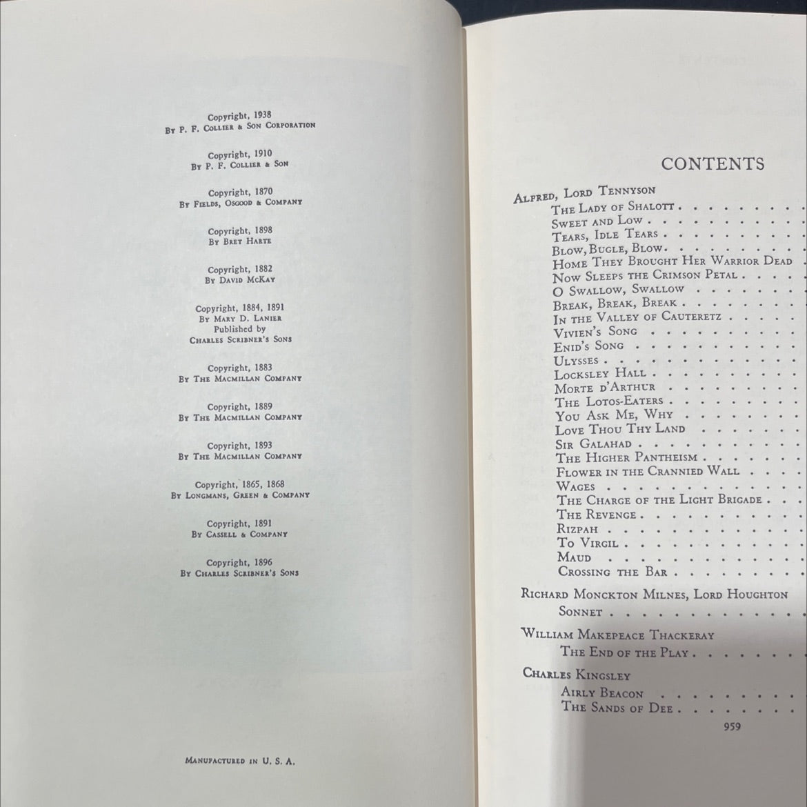 english poetry in three volumes volume iii from tennyson to whitman book, by unknown, 1938 Hardcover image 3