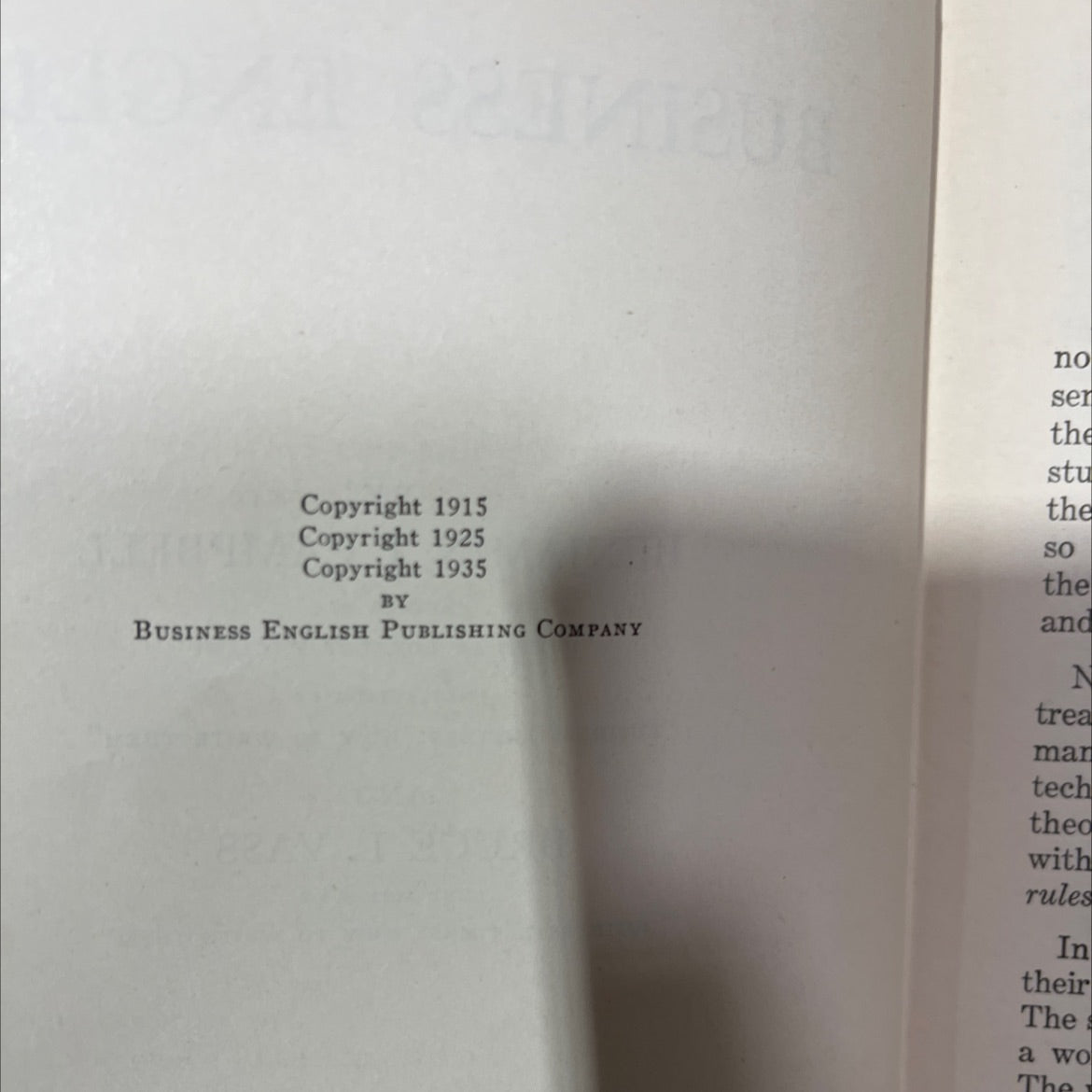 essentials of business english book, by benjamin j. campbell, bruce l. vass, 1935 Hardcover, Antique image 3