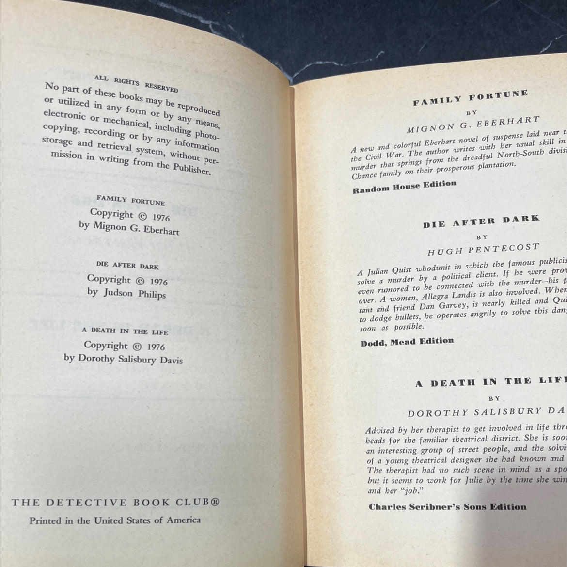 family fortune book, by mignon g. eberhart, 1976 Hardcover image 3