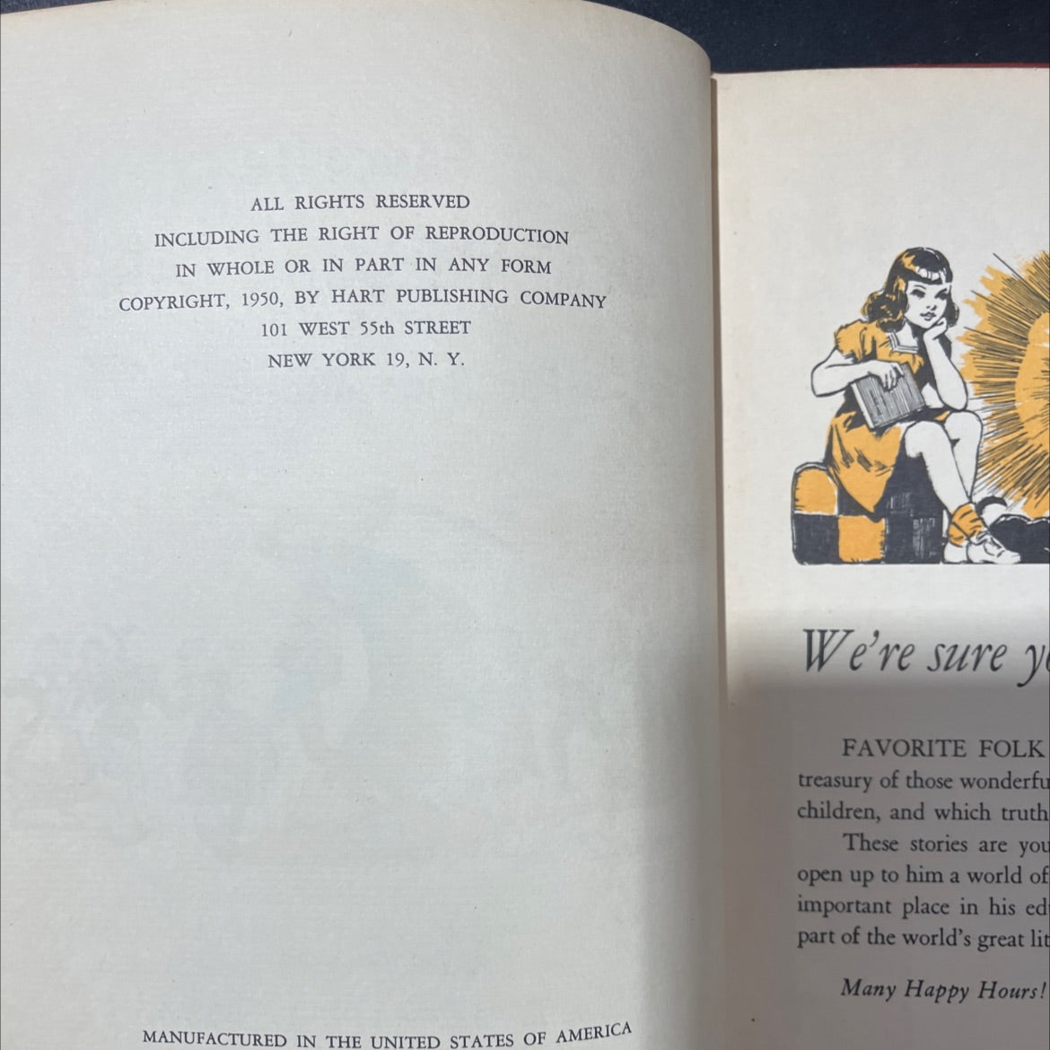 favorite folktales and fables for boys and girls book, by Joanna Strong, 1950 Hardcover, Vintage image 3