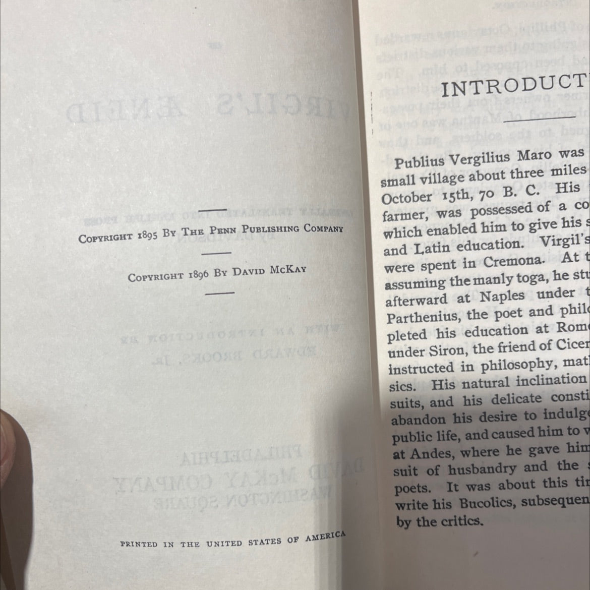 first six books of virgil's aeneid literally translated into english prose book, by davidson, 2021 Hardcover image 3