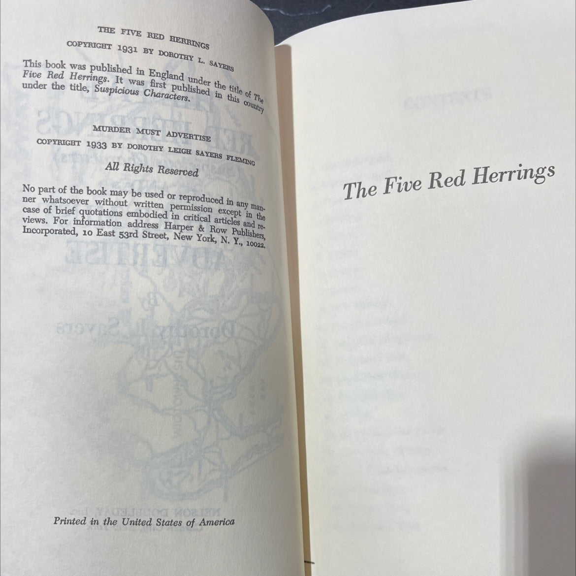 five red herrings book, by dorothy l. sayers, 1931 Hardcover image 3