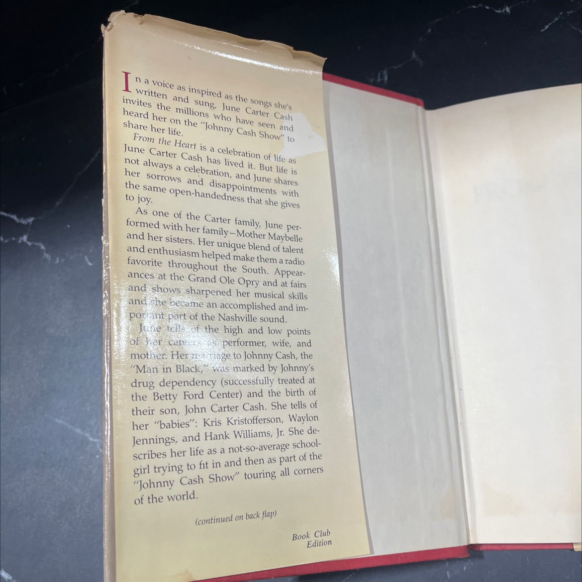 from the heart book, by june carter cash, 1987 Hardcover image 4