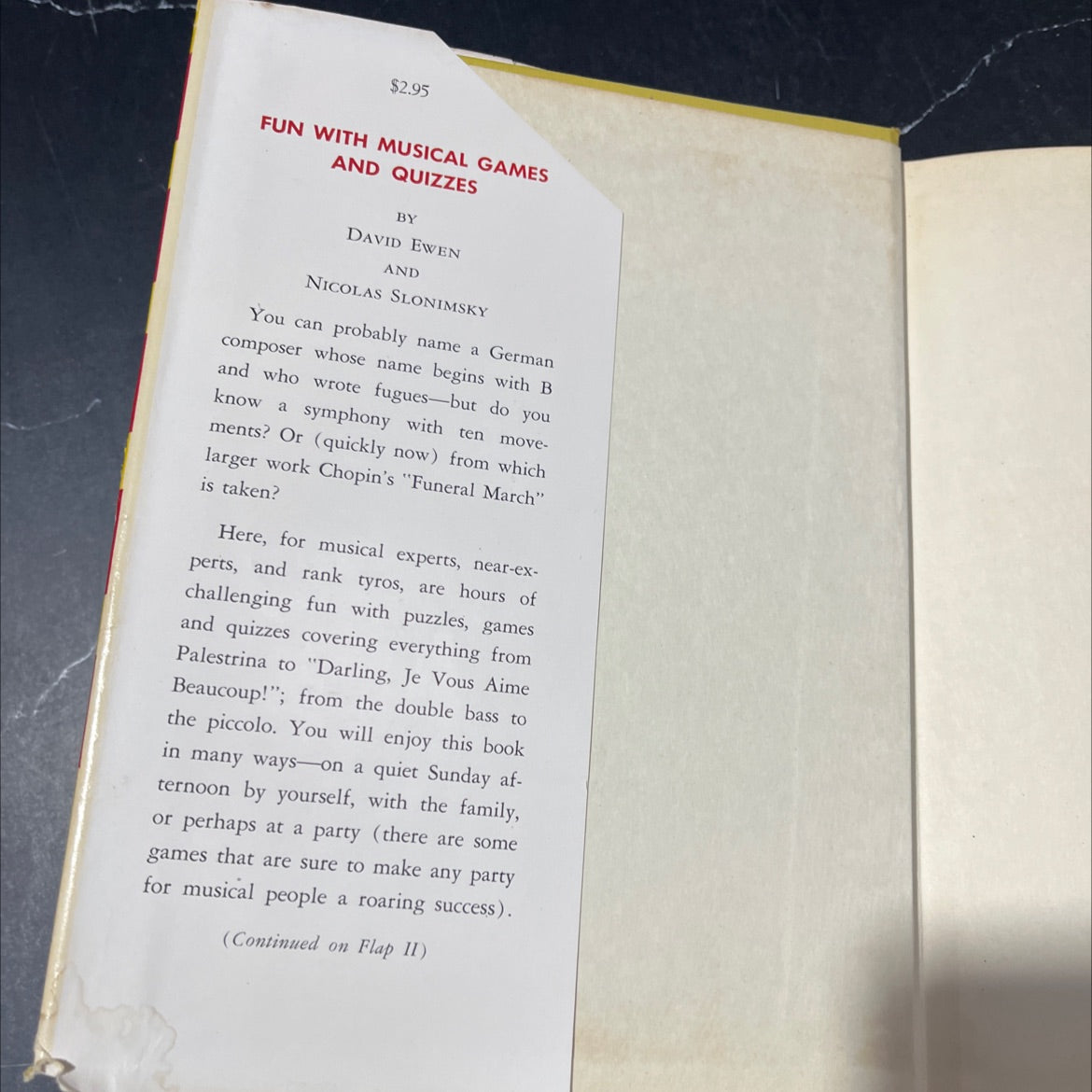 fun with musical games and quizzes book, by david ewen, nicolas slonimsky, 1952 Hardcover image 4