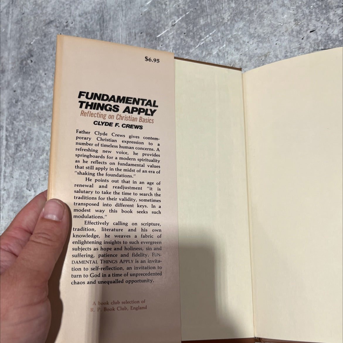 fundamental things apply reflecting on christian basics book, by clyde f. crews, 1983 Hardcover image 4