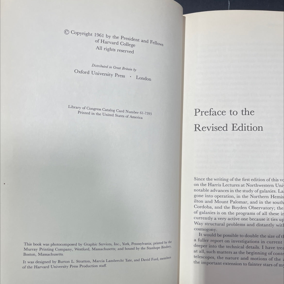 galaxies revised edition book, by Harlow Shapley, 1961 Hardcover image 3