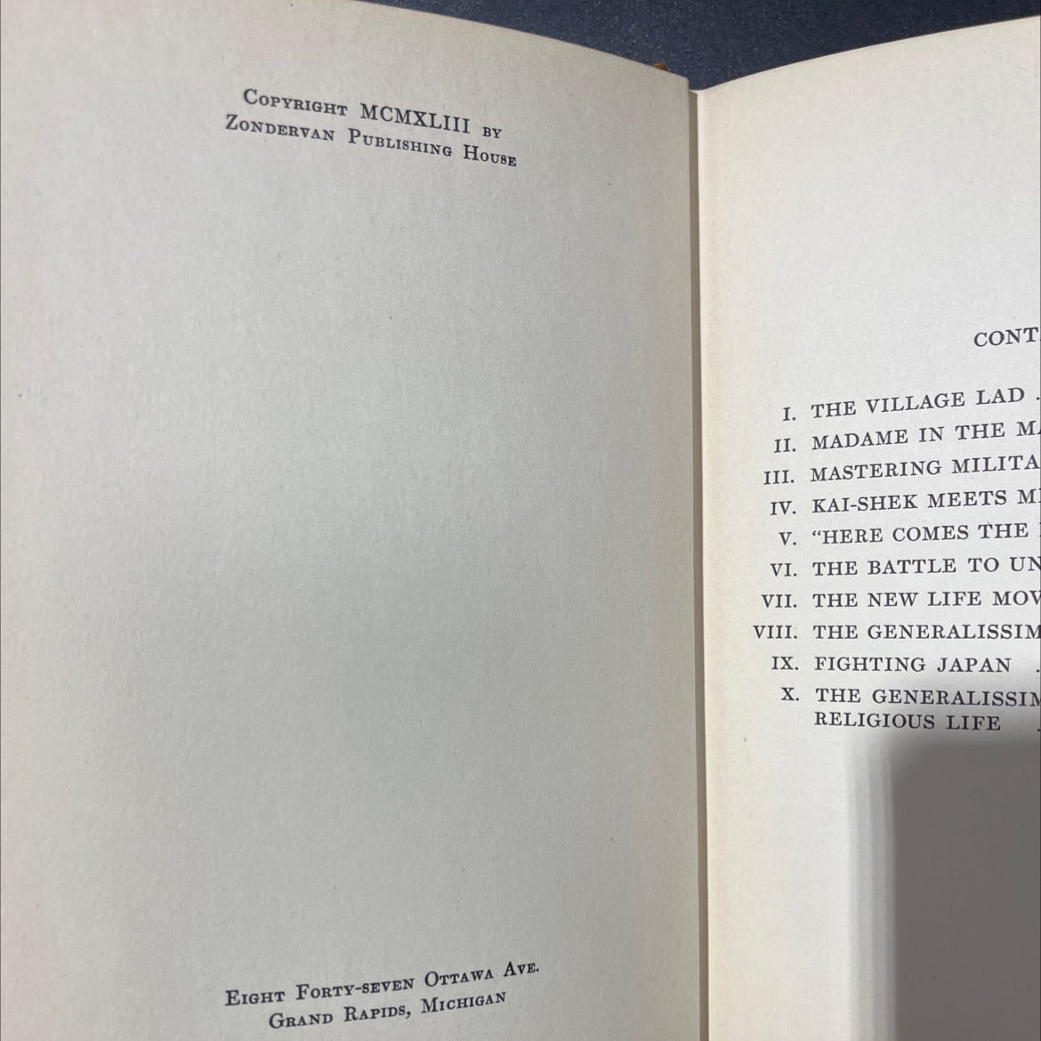 generalissimo and madame chiang kai-shek christian liberators of china book, by basil miller, 1943 Hardcover image 3