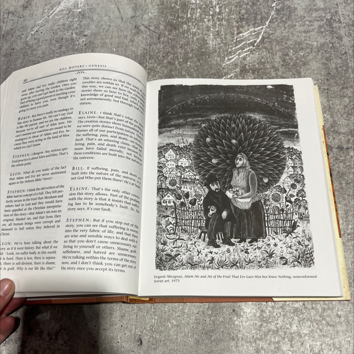 genesis: a living conversation book, by bill moyers, 1996 Hardcover image 4