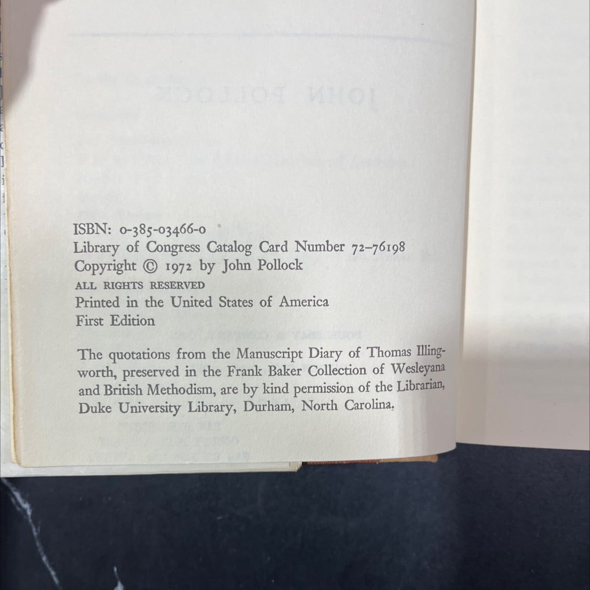 george whitefield and the great awakening book, by john pollock, 1972 Hardcover image 3