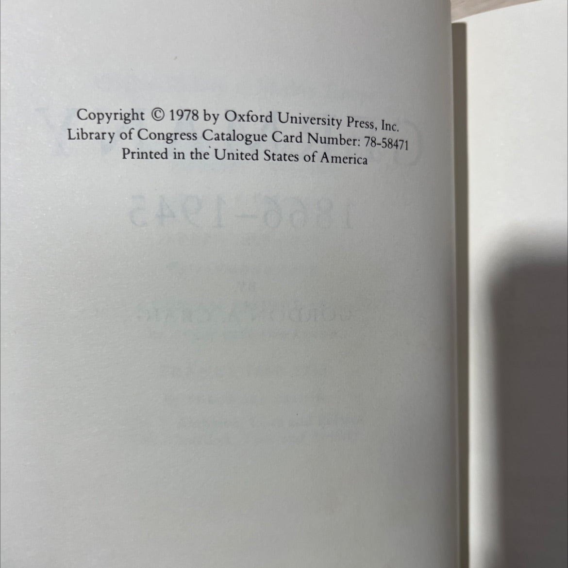 germany 1866-1945 book, by gordon a. craig, 1978 Hardcover, Vintage image 3
