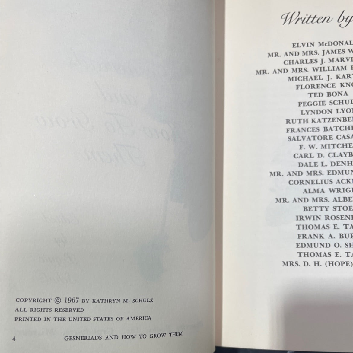 gesneriads and how to grow them book, by elvin mcdonald, kathryn m. schulz, and others, 1967 Hardcover image 3