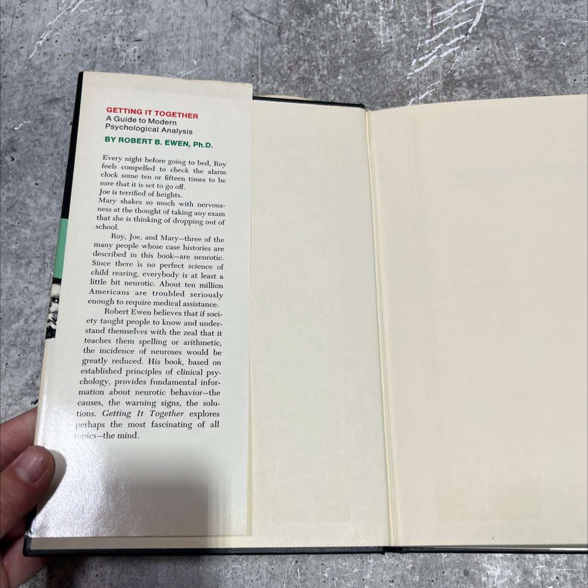 getting it together a guide to modern psychological analysis book, by robert b. ewen, 1976 Hardcover image 4