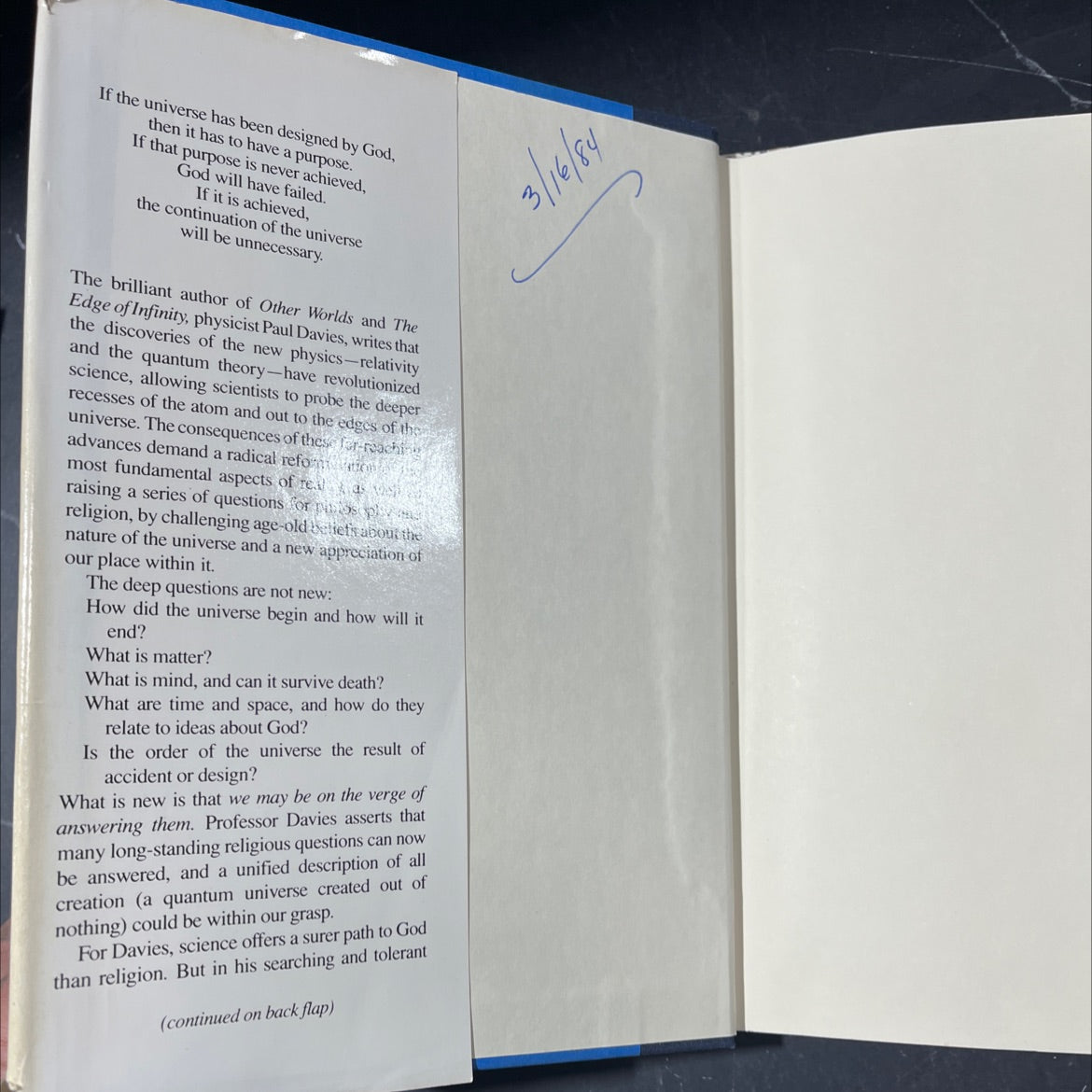 god and the new physics book, by Paul Davies, 1983 Hardcover image 4