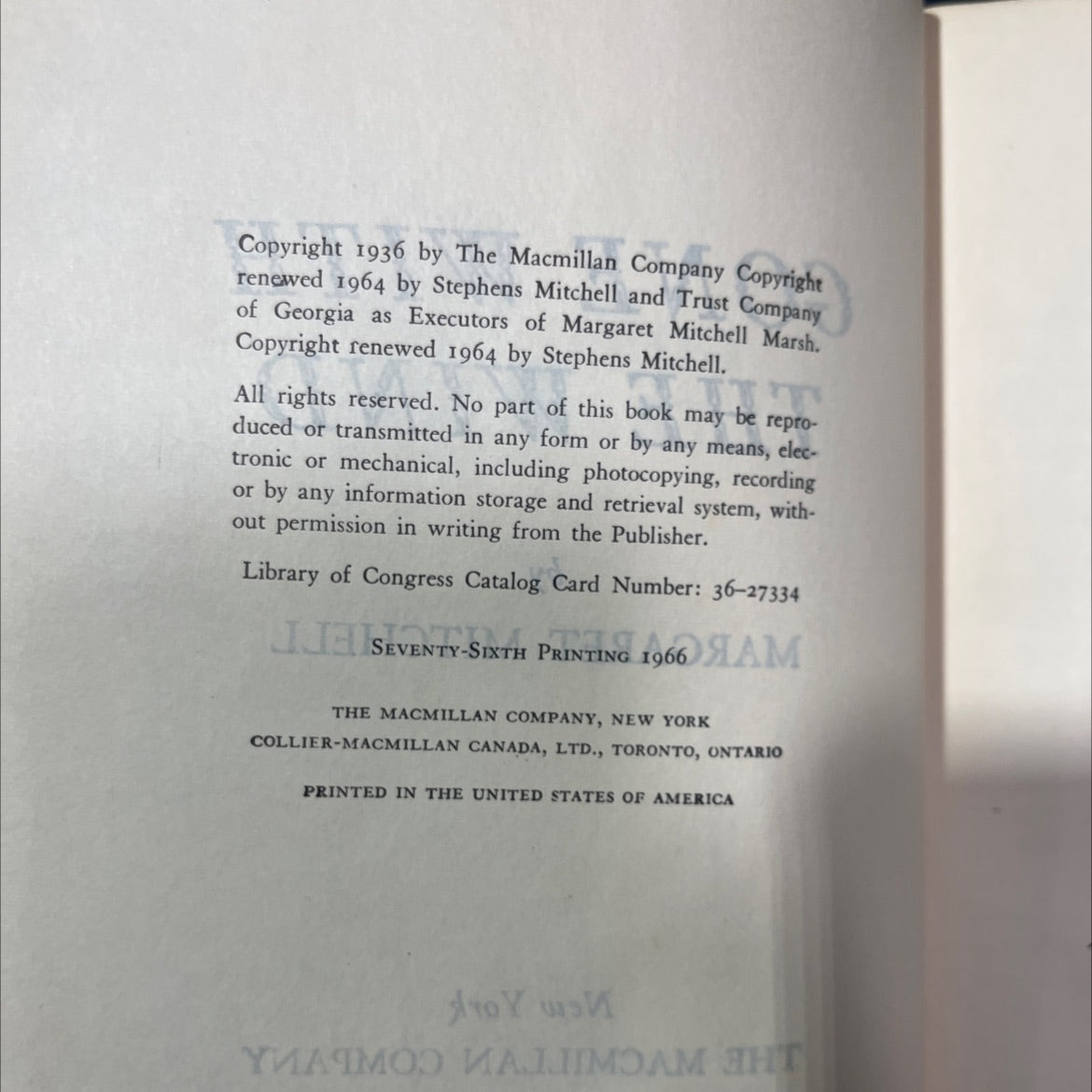 gone with the wind book, by margaret mitchell, 1964 Hardcover image 3