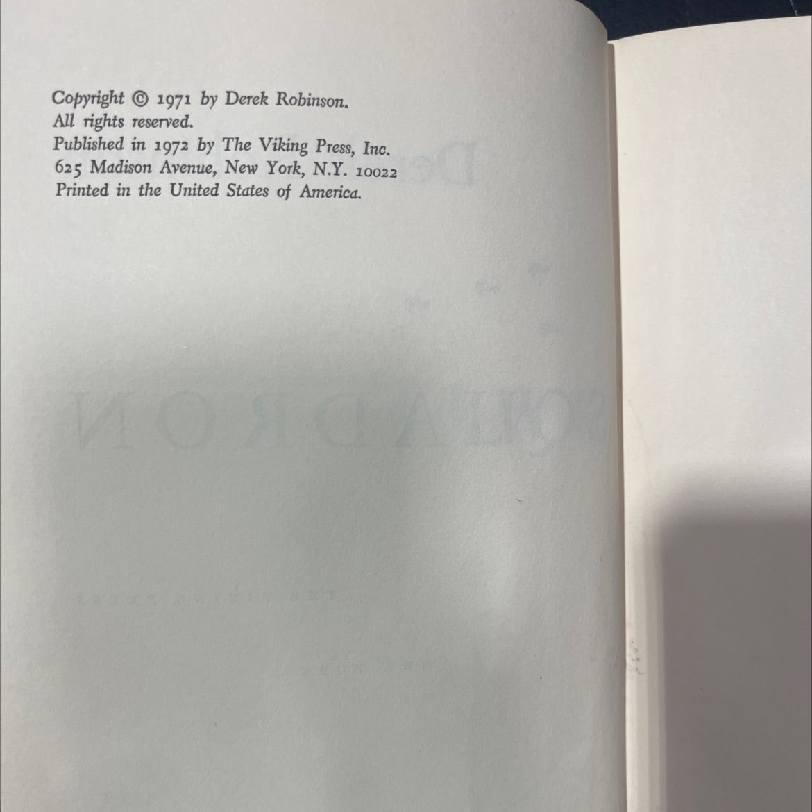 goshawk squadron book, by Derek Robinson, 1971 Hardcover image 3