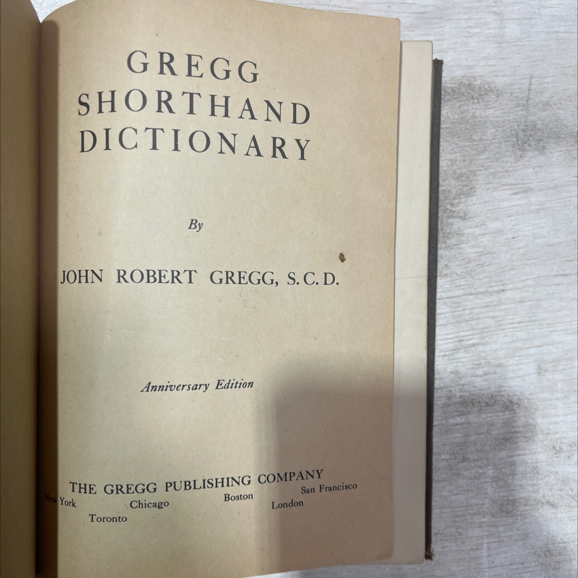gregg shorthand dictionary book, by john robert gregg, 1930 Hardcover, Antique image 2